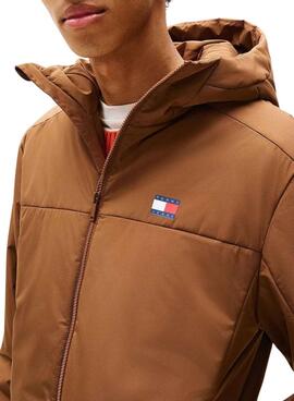 Anorak Tommy Jeans Poly marrón para hombre