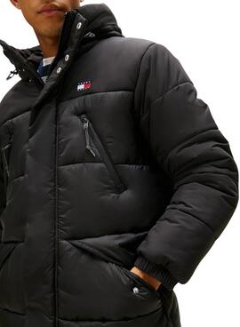 Parka Tommy Jeans mix negro para hombre