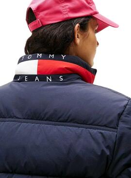Cazadora acolchada Tommy Jeans Flag azul marino para mujer