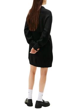 Vestido Tommy Jeans Flag negro para mujer