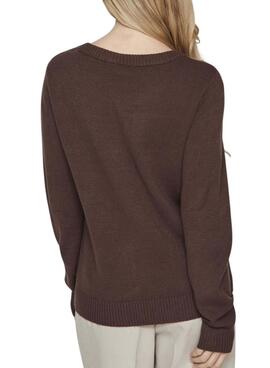 Jersey Vila Viril marrón para mujer
