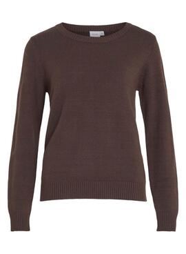 Jersey Vila Viril marrón para mujer