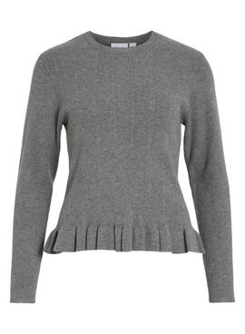 Jersey Vila Vinorthy gris para mujer