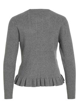 Jersey Vila Vinorthy gris para mujer
