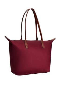 Bolso tote Tommy Hilfiger Popette granate para mujer