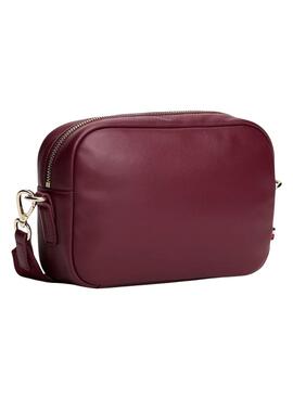 Bolso Tommy Hilfiger Popette Soft granate para mujer