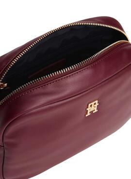 Bolso Tommy Hilfiger Popette Soft granate para mujer