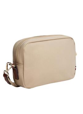 Bolso Tommy Hilfiger Popette nailon beige para mujer