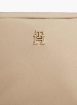 Bolso Tommy Hilfiger Popette nailon beige para mujer