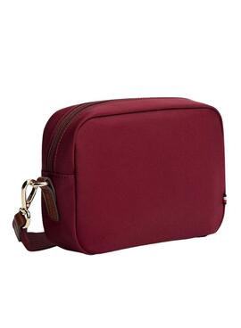 Bolso Tommy Hilfiger Popette nailon granate para mujer