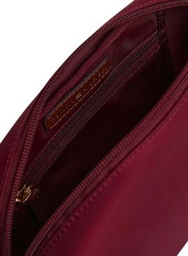 Bolso Tommy Hilfiger Popette nailon granate para mujer