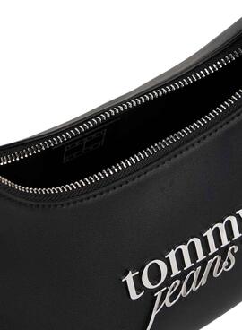 Bolso Tommy Jeans Bold Script negro para mujer