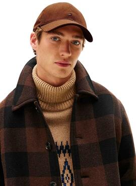 Gorra Tommy Hilfiger Flag pana marrón para hombre