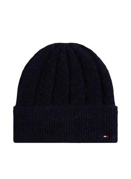 Gorro lana Tommy Hilfiger Fluffy azul marino para mujer