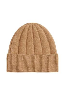 Gorro lana Tommy Hilfiger Fluffy beige para mujer