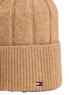 Gorro lana Tommy Hilfiger Fluffy beige para mujer