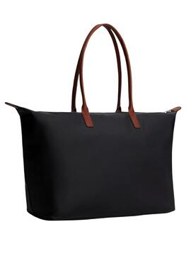 Bolso Tommy Hilfiger maxi tote nailon negro para mujer