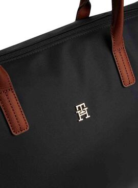Bolso Tommy Hilfiger maxi tote nailon negro para mujer