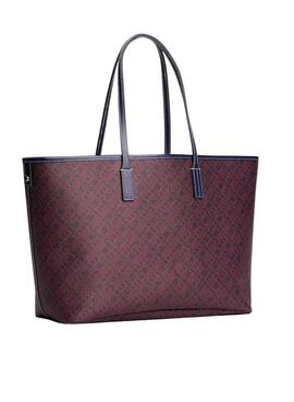 Bolso tote Tommy Hilfiger Monoplay azul y rojo para mujer