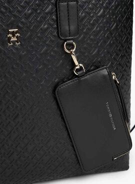 Bolso Tommy Hilfiger Icon Satchel negro para mujer