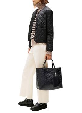 Bolso Tommy Hilfiger Icon Satchel negro para mujer