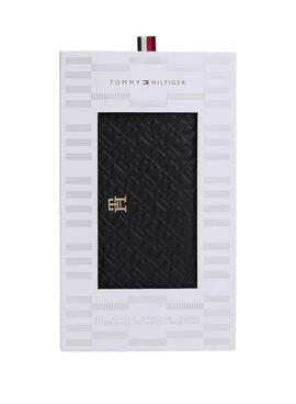 Billetera Tommy Hilfiger Monograma negro para mujer