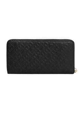 Billetera Tommy Hilfiger Monograma negro para mujer