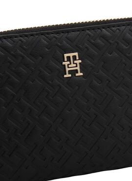 Billetera Tommy Hilfiger Monograma negro para mujer