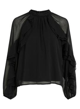 Blusa Vila Vibinna negro para mujer