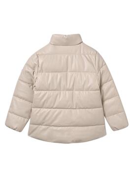 Abrigo acolchado Mayoral beige para niña