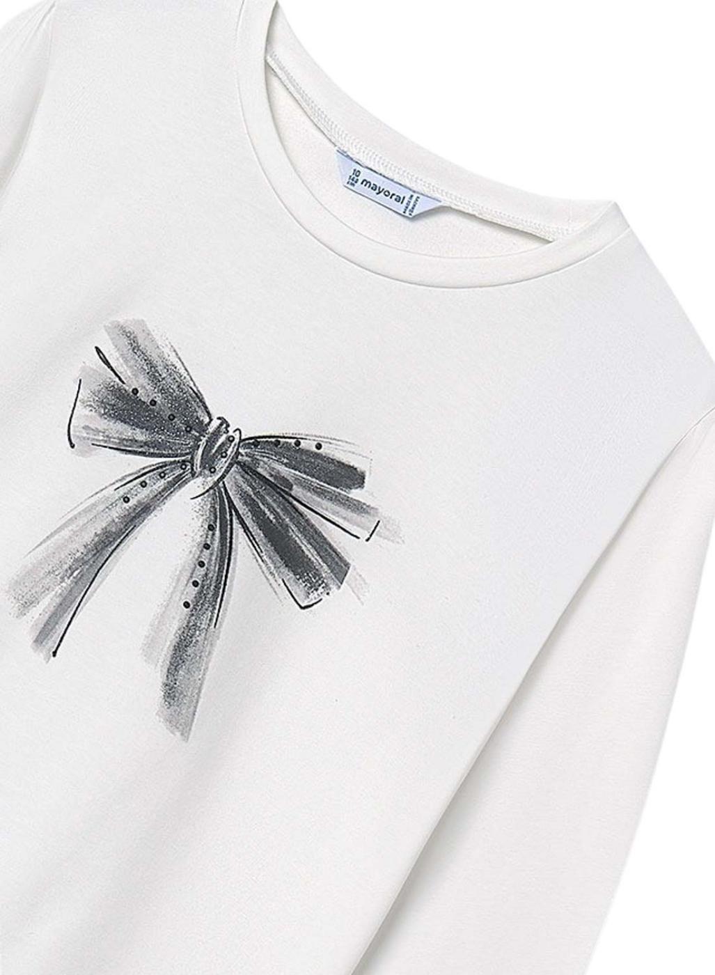 Camiseta Mayoral lazo blanco para niña