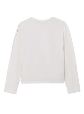 Camiseta Mayoral Whatever blanco para niña