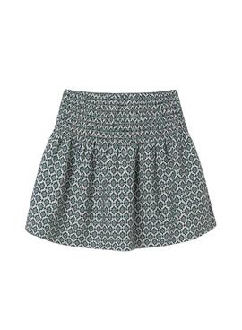 Mini falda Mayoral estampado azul para niña