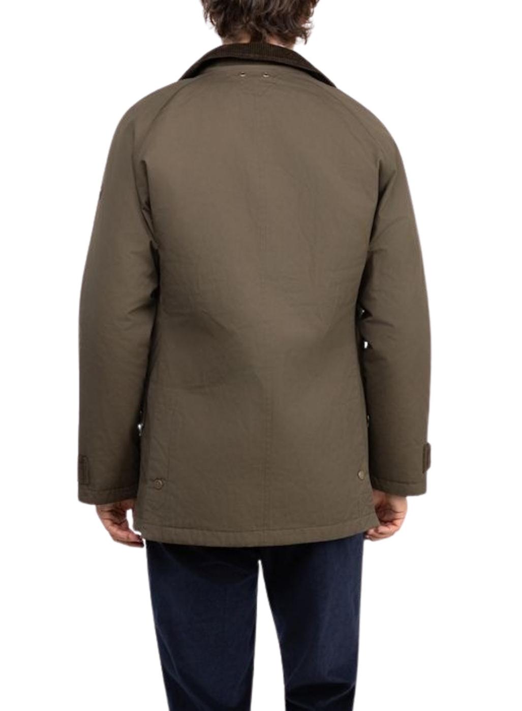 Parka El Ganso cuello pana verde para hombre