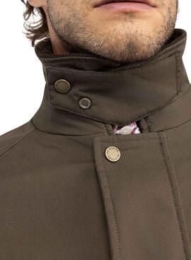 Parka El Ganso cuello pana verde para hombre