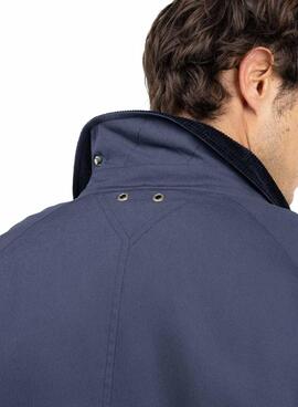 Parka El Ganso cuello pana azul marino para hombre
