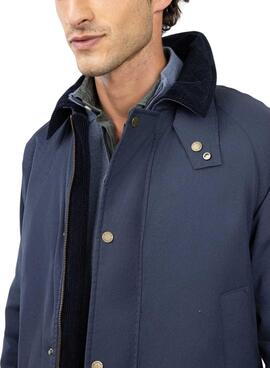 Parka El Ganso cuello pana azul marino para hombre