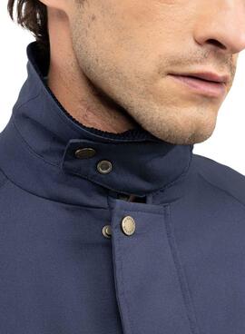 Parka El Ganso cuello pana azul marino para hombre