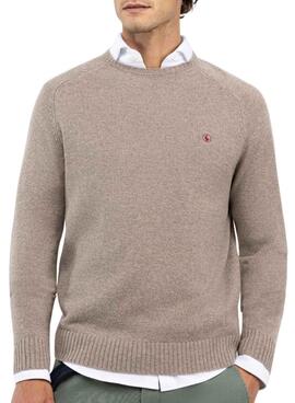 Jersey El Ganso lana merino beige para hombre