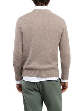 Jersey El Ganso lana merino beige para hombre