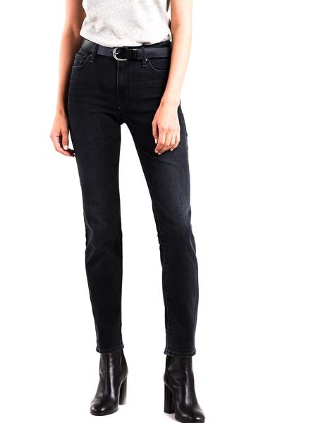 Vaquero Levis Slim Negro Mujer