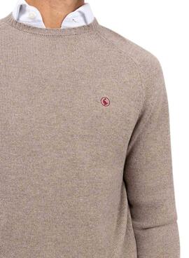 Jersey El Ganso lana merino beige para hombre
