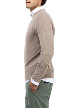 Jersey El Ganso lana merino beige para hombre