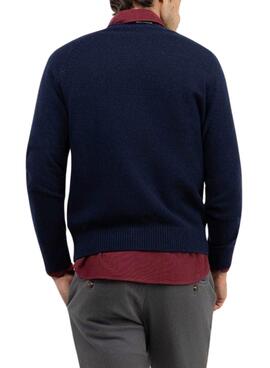 Jersey El Ganso lana merino azul para hombre