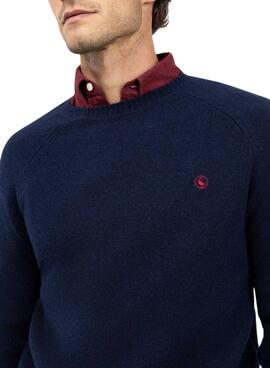 Jersey El Ganso lana merino azul para hombre