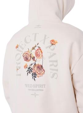 Sudadera Project x Paris Roses beige para hombre