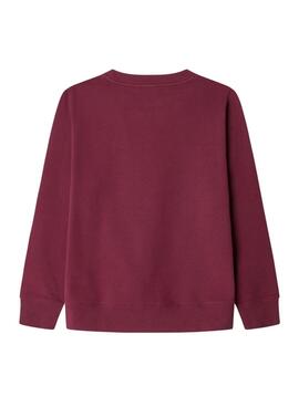 Sudadera Pepe Jeans Art granate para niño