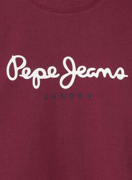 Sudadera Pepe Jeans Art granate para niño