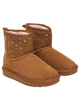 Botas Pepe Jeans Diss Studs camel para niña