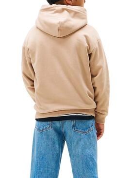 Sudadera Tommy Hilfiger Mini Corp beige para niña y niño